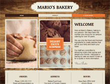 Tablet Screenshot of mariosbakery.ca